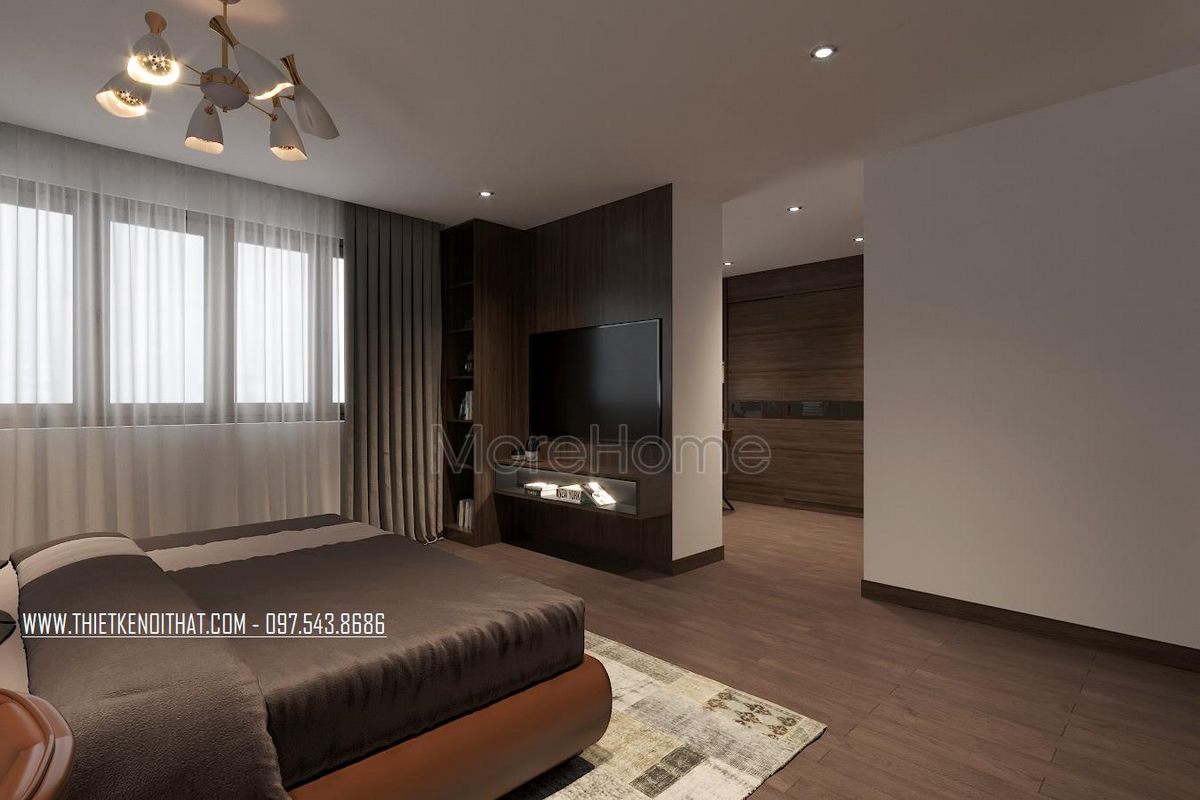 Thiết kế nội thất phòng ngủ biệt thự Ecopark Văn Giang 